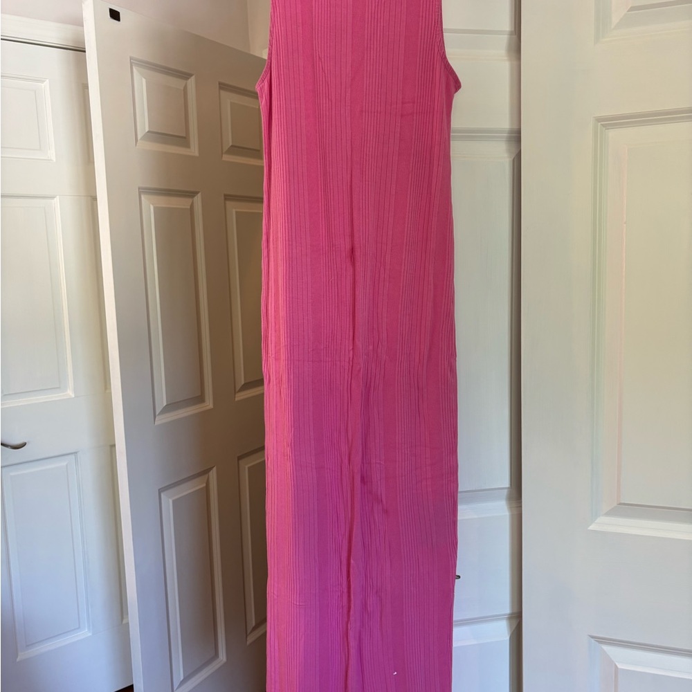 H&M Pink Sleeveless Sheath Maxi Dress